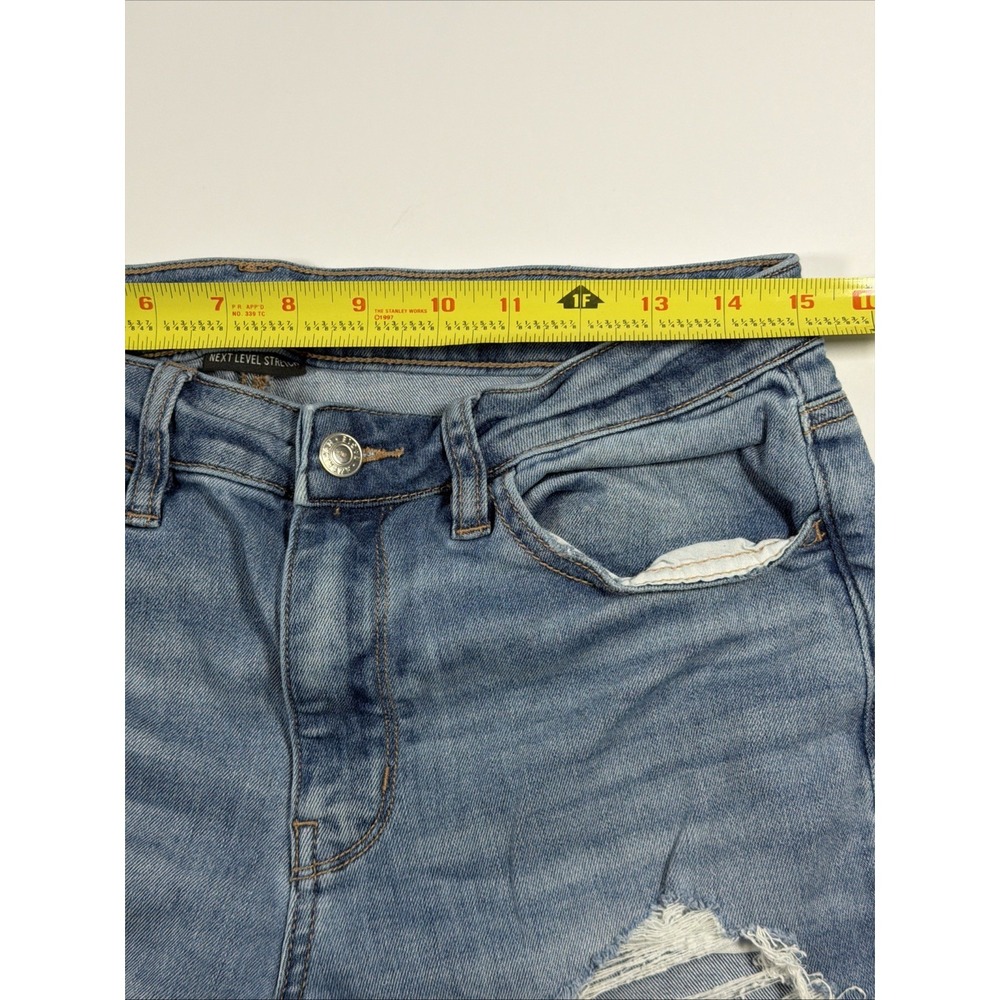 American Eagle Blue Denim Jeans Women's Size 6 Next Level Stretch Distressed - Picture 9 of 13
